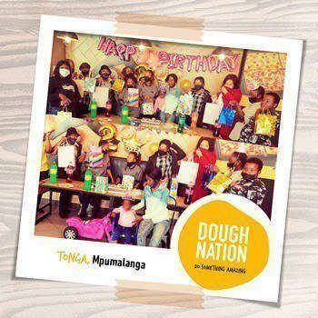 Debonairs Pizza Tonga Gifts Birthday Girl with a Doughnation