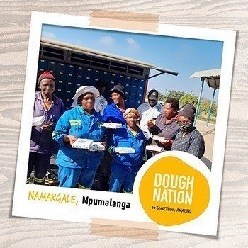 Showing support to the security and cleaning personnel at Namakgale Crossing Centre
