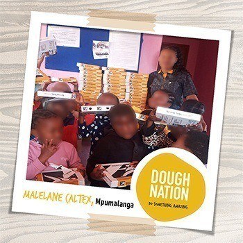 Debonairs Pizza Malelane shares pizza and profound words with children's home