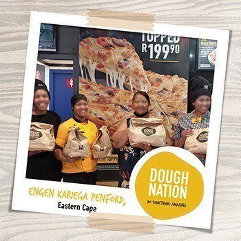 Debonairs pizza Engen Kariega Penford supports their local soup kitchen