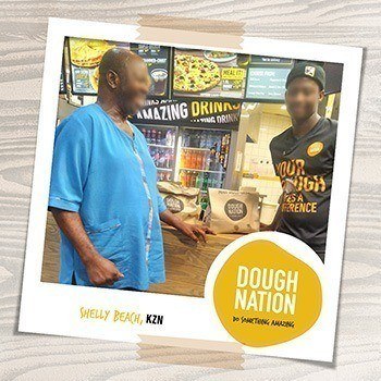 The homeless say grace over something amazing thanks to Debonairs pizza