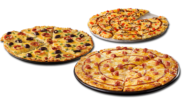 On the triple pizzas