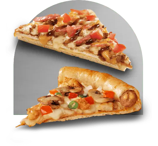 Chicken pizza slices
