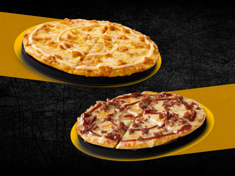 2 real deal pizzas
