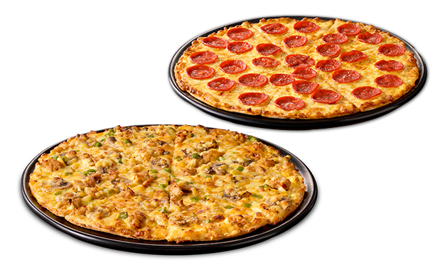 2 large clazzic pizzas